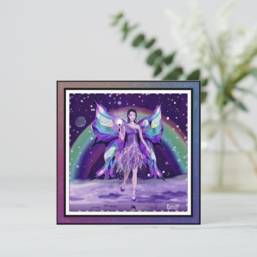 紫の雨の妖精のカー空白のド シーズンカード (スタンド正面)