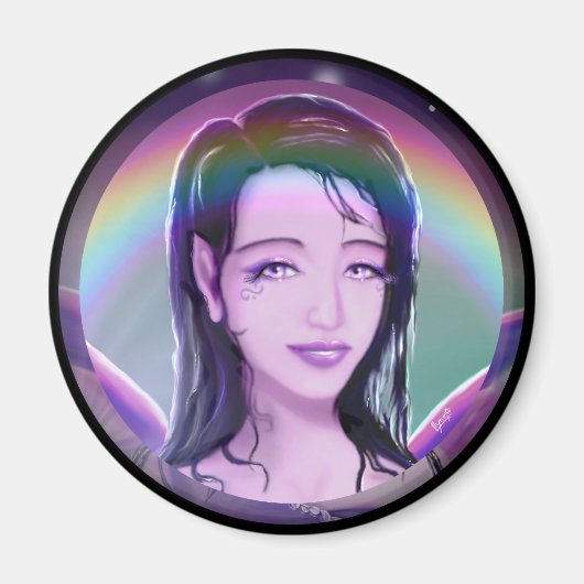 紫の雨の妖精マグネット マグネット (正面)