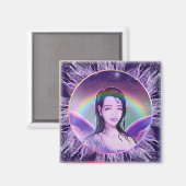 紫の雨の妖精マグネット マグネット (正面/裏面)