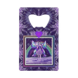 紫の雨の妖精 クレジットカード栓抜き