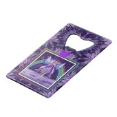 紫の雨の妖精 クレジットカード栓抜き (正面アングル)