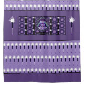 紫の雨の妖精 シャワーカーテン (正面)