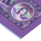 紫の雨の妖精 ショートテーブルランナー (コーナー)