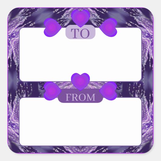 紫の雨の妖精 スクエアシール (正面)