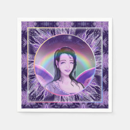 紫の雨の妖精 スタンダードカクテルナプキン