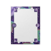 紫の雨の妖精 ノートパッド (回転)