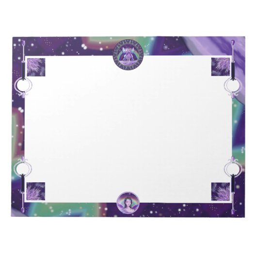 紫の雨の妖精 ノートパッド (正面)