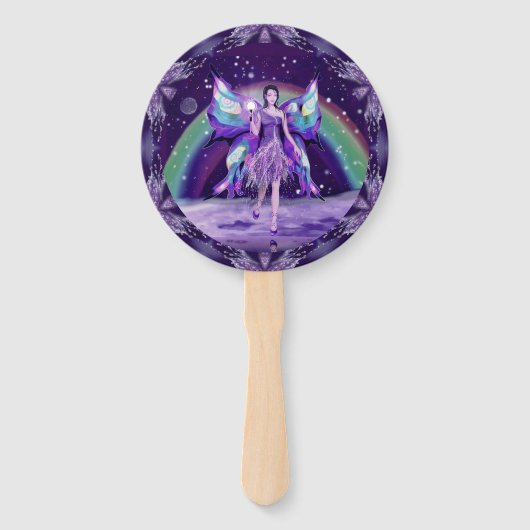 紫の雨の妖精 ハンドファン (正面)