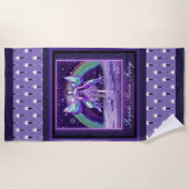 紫の雨の妖精 ビーチタオル (正面)
