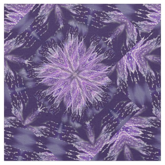 紫の雨の妖精 ファブリック (クローズアップ)