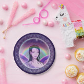 紫の雨の妖精 ペーパープレート (パーティー)