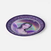 紫の雨の妖精 ペーパープレート (アングル)