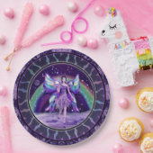 紫の雨の妖精 ペーパープレート (パーティー)