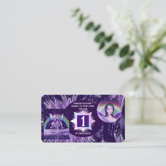 紫の雨の妖精 名刺 (スタンド正面)