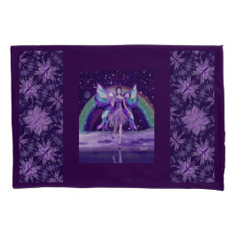 紫の雨の妖精 枕カバー