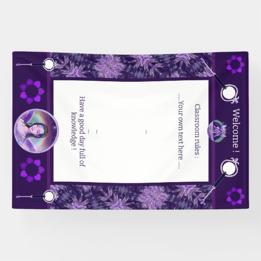 紫の雨の妖精 横断幕 (横)