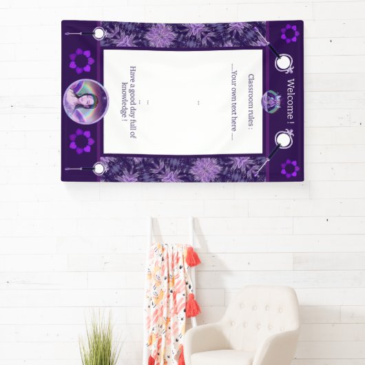 紫の雨の妖精 横断幕 (インサイチュ)