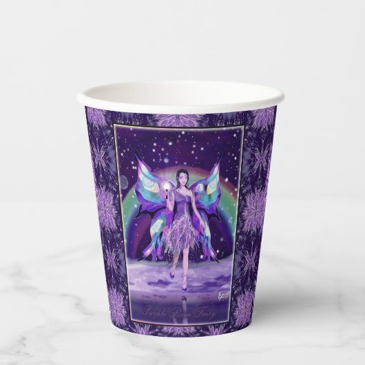紫の雨の妖精 紙コップ (正面)