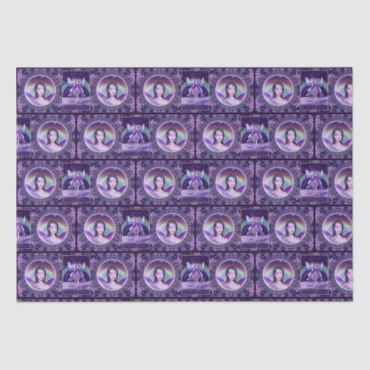 紫の雨の妖精 薄葉紙 (正面)