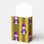 紫の雪だるまオン金ゴールドクリスマス フェイバーボックス (オープン)