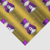 紫の雪だるまオン金ゴールドクリスマス 薄葉紙 (詳細)