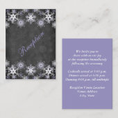 紫の雪のチョーク結婚ボードのエンクロージャカード エンクロージャーカード (正面/裏面)