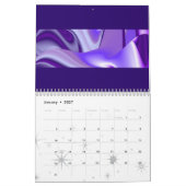 紫の雪の夢-抽象芸術ファンタジーアート カレンダー (1月 2027)