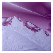 紫の雪の山の五徳タイル タイル (正面)