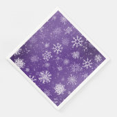紫の雪の結晶パターン 神秘的な冬の休日 (コーナー)