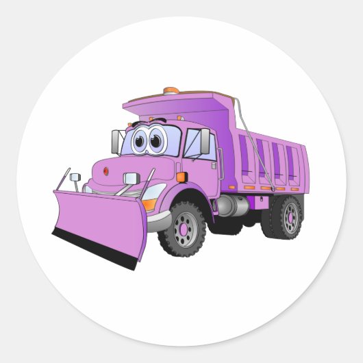 紫の雪の鋤の漫画 ラウンドシール (正面)