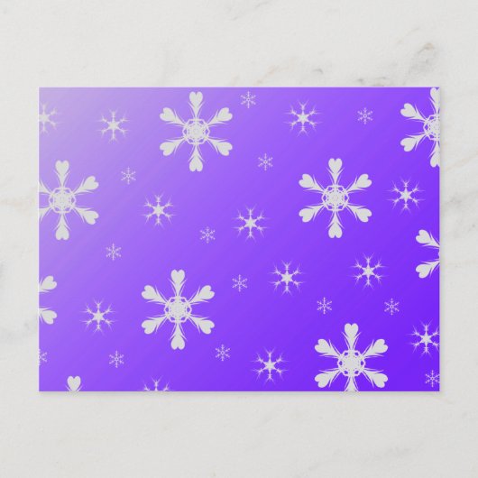 紫の雪はがき ポストカード (正面)