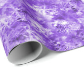 紫の雪片と氷 ラッピングペーパー (ロールコーナー)