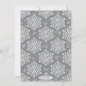 紫の雪片ブライダルシャワー招待状 招待状 (裏面)