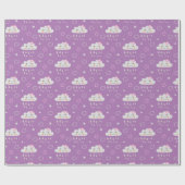 紫の雲と星 ラッピングペーパー (フラット)