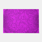紫の電気紫色の糸の書式 ドアマット (正面)