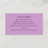 紫の霊気の記号と原則 名刺 (裏面)