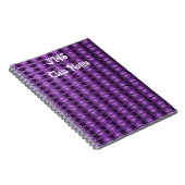 紫の霞の抽象芸術グラデーション – カスタマイズ可能 ノートブック (右側)