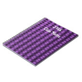 紫の霞の抽象芸術グラデーション – カスタマイズ可能 ノートブック (左側)