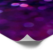 紫の霞：グリッターライト背景 ポスター (角)