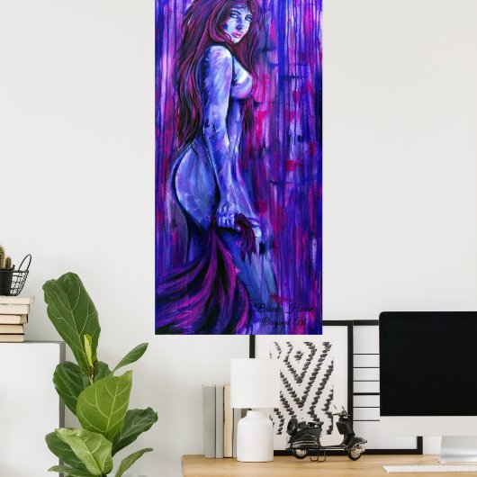 紫の霞 ポスター (ホームオフィス)