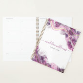 紫の霞 | 抽象芸術瑪瑙と金ゴールド2025プランナー プランナー手帳 (ディスプレー)