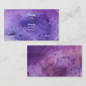 紫の霧のスパークル名刺 名刺 (正面/裏面)