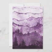 『紫の霧の山々の風景』の中結婚に 招待状 (裏面)