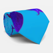 紫の青いヴィンテージポップ・アートのアートのチリーブネック ネクタイ (ロール)
