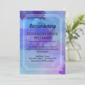 紫の青い水彩記念物語 招待状 (スタンド正面)