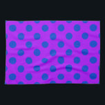 紫の青い水玉模様 キッチンタオル<br><div class="desc">紫の青い水玉模様</div>