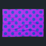 紫の青い水玉模様 キッチンタオル<br><div class="desc">紫の青い水玉模様</div>