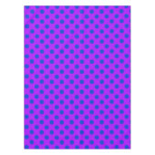 紫の青い水玉模様 テーブルクロス (正面)