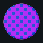 紫の青い水玉模様 マグネット<br><div class="desc">紫の青い水玉模様</div>