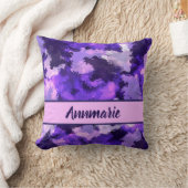 紫の青と抽象芸術カッコいいの図形のパターン クッション (ブランケット)